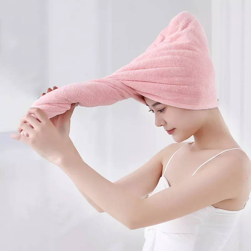 

Reusable Bath Towels Dry Hair Cap Quick-drying Soft Coral Fleece Cartoon Pattern Bath Cap For Women Girls Bathroom Supplies
