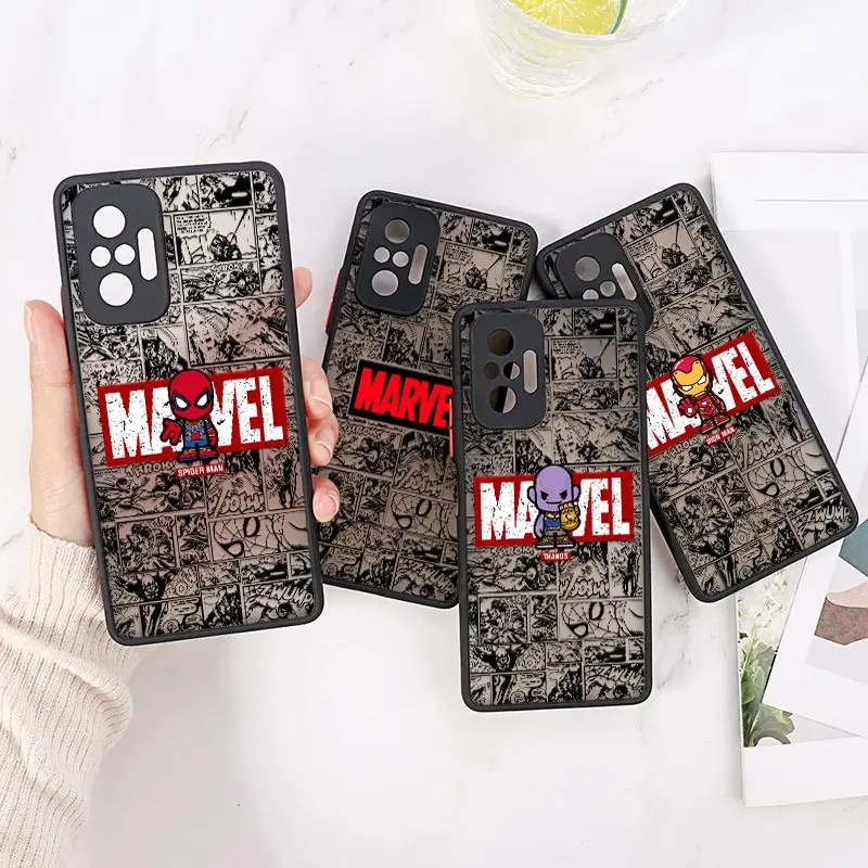 

Marvel Comics Avengers For Redmi Note 11 Case Redmi 8 9 9A 9C 9T 10C 6A 7A Note 8 10 11 9 Pro Case Matte Cover Spider Man Thanos