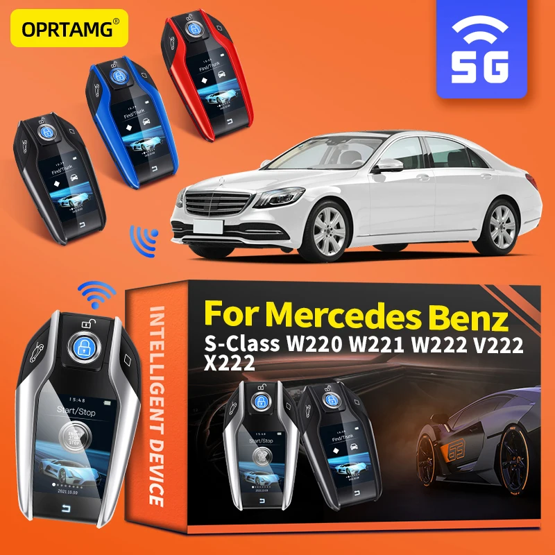 

Smart LCD Key Keychain Key Shell For Mercedes Benz S-Class W220 W221 W222 V222 X222 S350 S400 S430 S450 S500 S550 S600 2001-2021