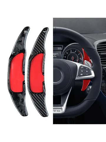 Настоящие переключатели из углеродного волокна для Benz AMG CLA35 CLA45 GLC43 C43 C63 S63 G63 Coupe SUV W205 E63 2022-2024