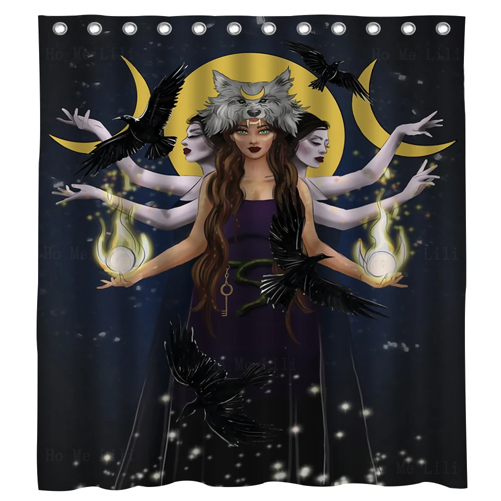 

Goddess Witchcraft And Magick Witch Brunette With Smoke Women Shower Curtain By Ho Me Lili For Bathroom Decor