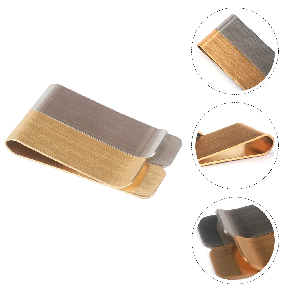 

Clip Money Metal Clips Holder Business Cashcreditbrass Steel Stainless Clamp Wallet Front Pocket Paper File Binder Notebook