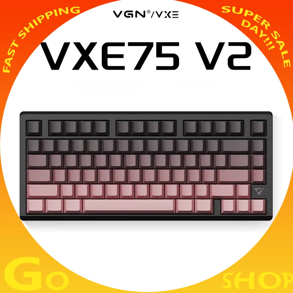 Новая Механическая клавиатура Vgn Vxe75 V2 из алюминиевого сплава умная Беспроводная