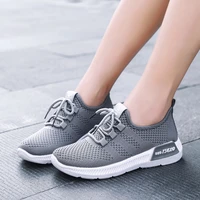 women gray sneakers casual shoes fashion breathable walking shoes mesh flat shoes woman running shoes tenis feminino female shoe