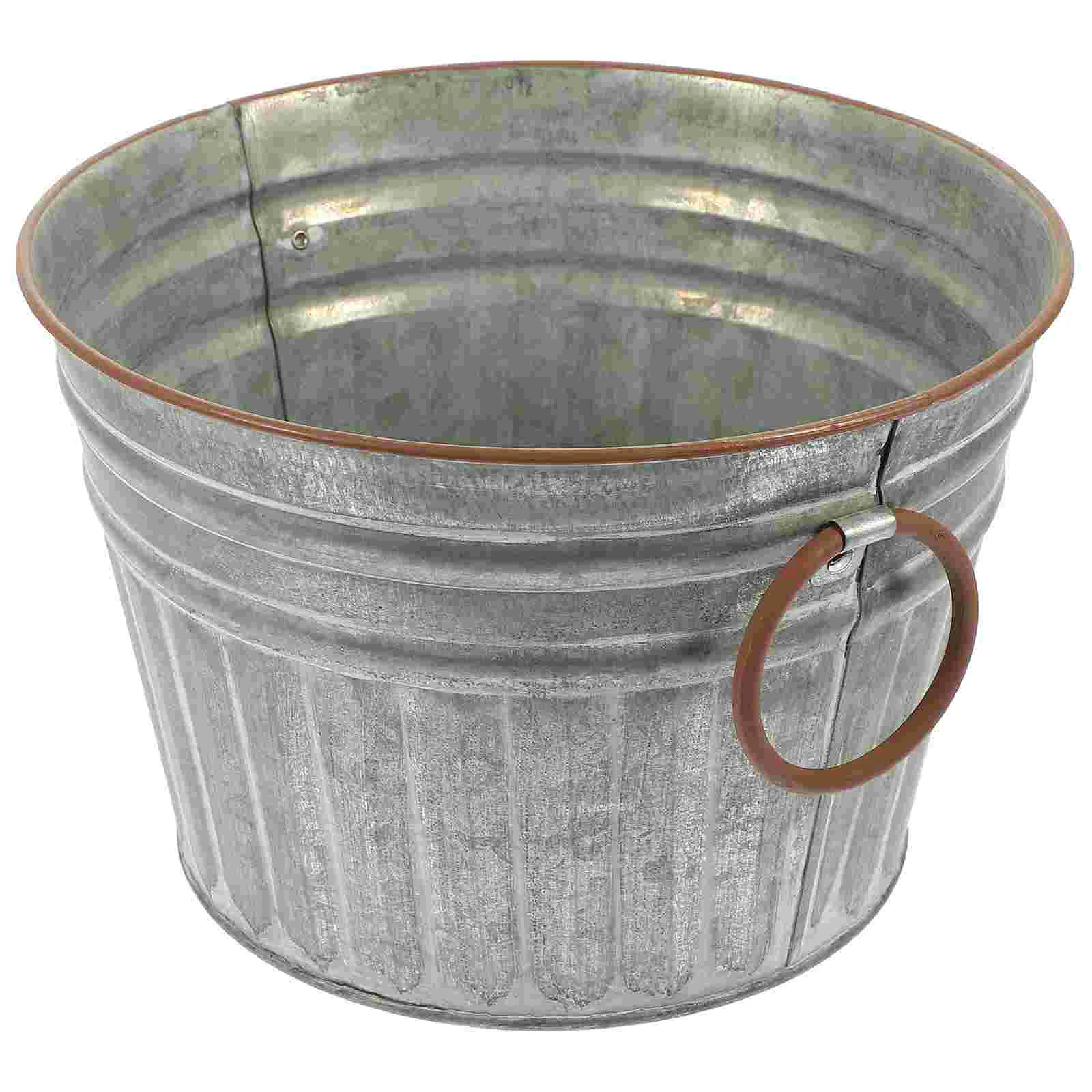 

Practical Creative Premium Garden Planter Small Iron Planter Small Metal Bucket for Garden Home