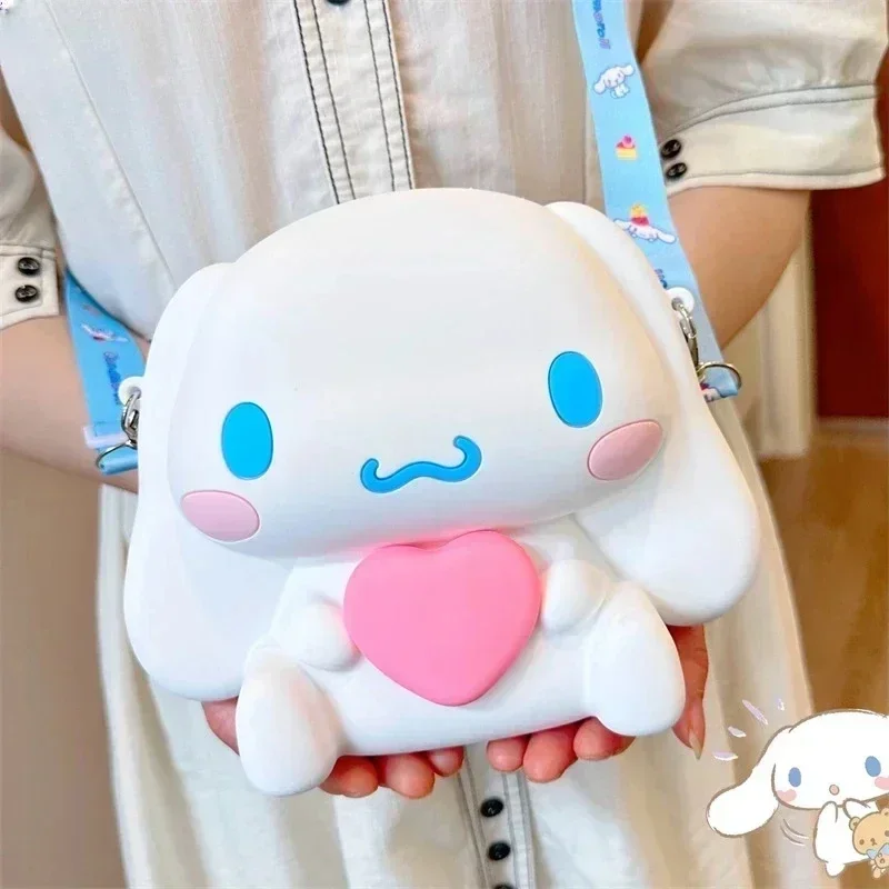 Kawaii Новинка Sanrio Cinnamoroll силиконовая сумка через плечо Водонепроницаемая аниме