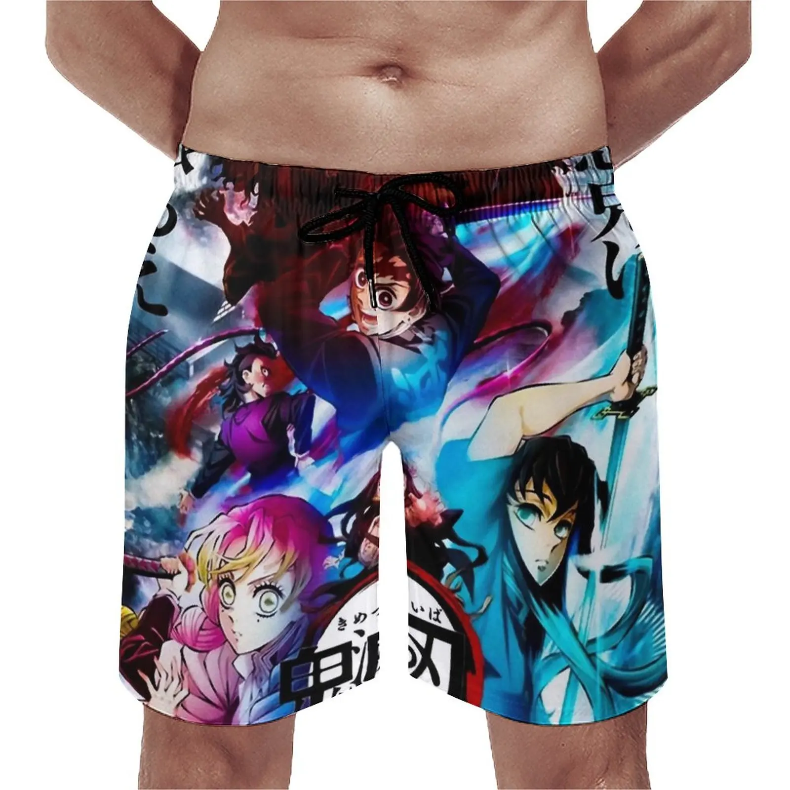 

Board Shorts Demon Slayer Casual Swimming Trunks Swordsmith Village Arc Man Quick Dry Sports Hot Large Size Board Short Pants