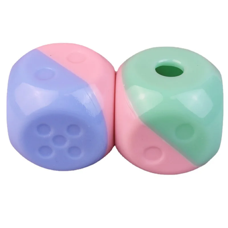 

Dog Toys Dice Shape Leaking Food Ball Funny Interactive Pet Tooth Cleaning Balls Bite Resistant Chew Toys For Puppy Supplies