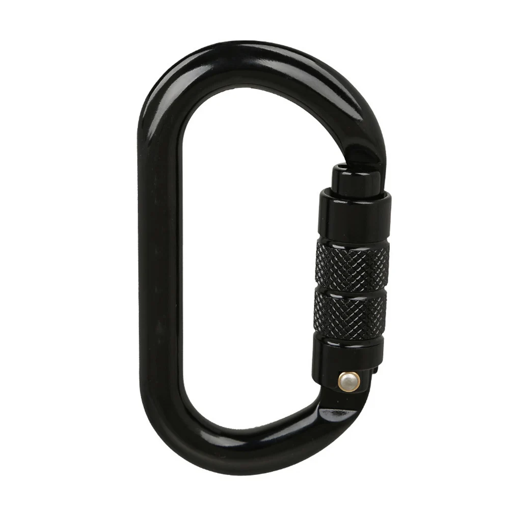 

Locking Clip Carabiner 7075 Aviation Aluminum O-shape 11.2*6.1cm 25KN 86g Climbing Durable And Practical High Quality