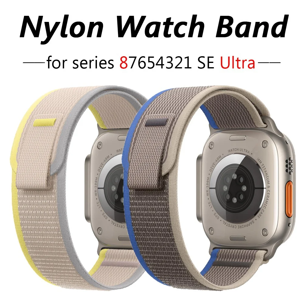 

Trail Sport strap for watch band 42/44/45/49mm 38/40/41mm nylon bands bracelet for Watch Ultra series 8 7 6 SE 5 4 3 2 1