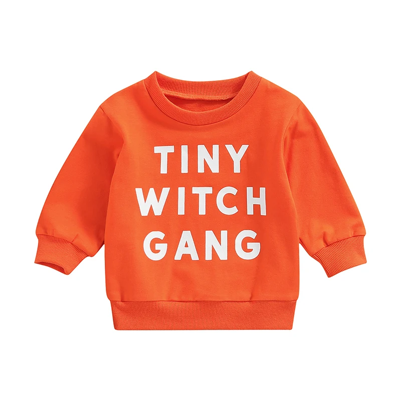 

2022-06-24 Lioraitiin 0-4Y Autumn Kids Girls Boys Halloween Sweatshirt T Shirts Letter Printed Long Sleeve Pullover Outwear