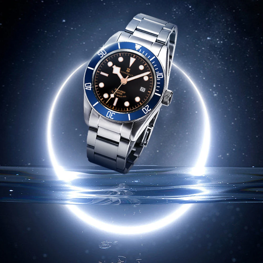 CORGEUT 2023 новинка NH35 Biwan Snowflake деловые роскошные мужские часы с сапфировым стеклом