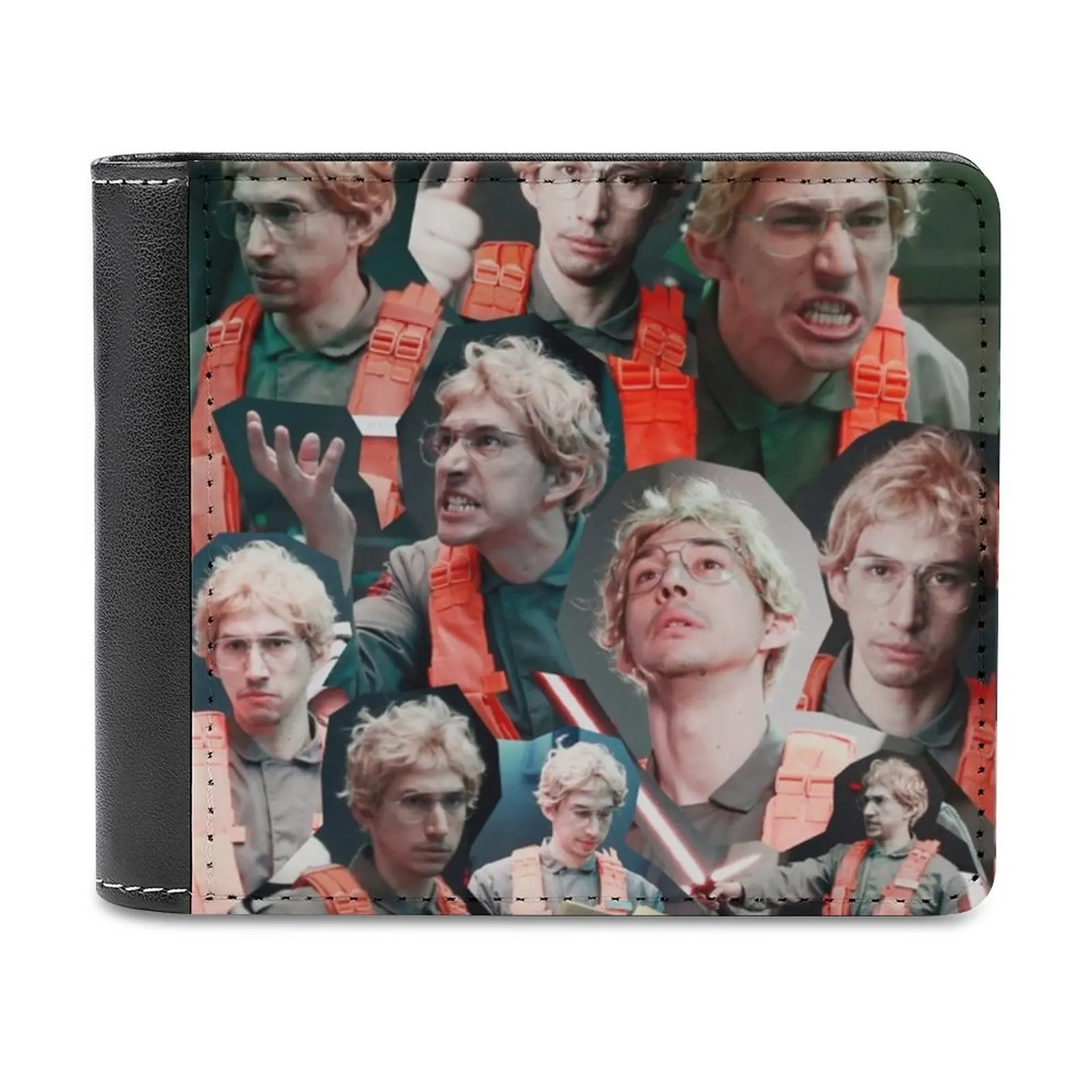 

Кошелек мужской кожаный с рисунком «антирадар»