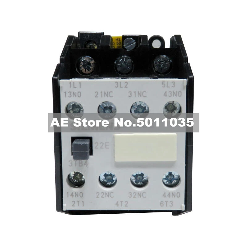

3TB43220XM0 Siemens contactor AC50HZ, 220V 22A 11kW Auxiliary contact: 2 normally open contacts + 2 normally closed contacts
