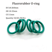 102050 pcs cs 3 1mm fluororubber o ring id 3 8 28 8mm good elasticity temperature resistance wear resistant oil resistant