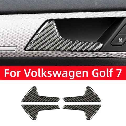 Для Volkswagen Golf 7 Gti R Gte Gtd Mk7 2013-2019, крышка ручки автомобильного дверного переключателя, декоративная полоса из углеродного волокна, наклейка, автомобильные аксессуары