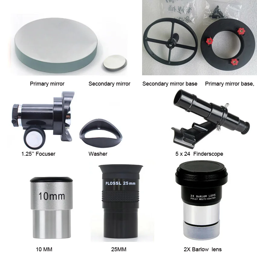DIY отражатель астрономический комплект телескопа D114F900 первичное ...