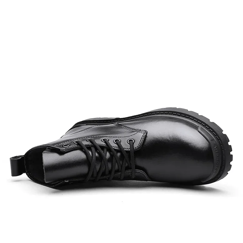 Мужская кожаная обувь Doc Martens на платформе и подъемная подошва рабочая одежда