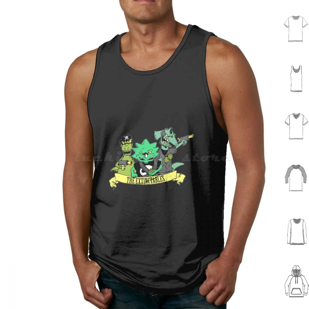 

The Extinctables Tank Tops Vest Sleeveless Parody Eek The Cat The The Terrible Thunderlizards Funny Christmas