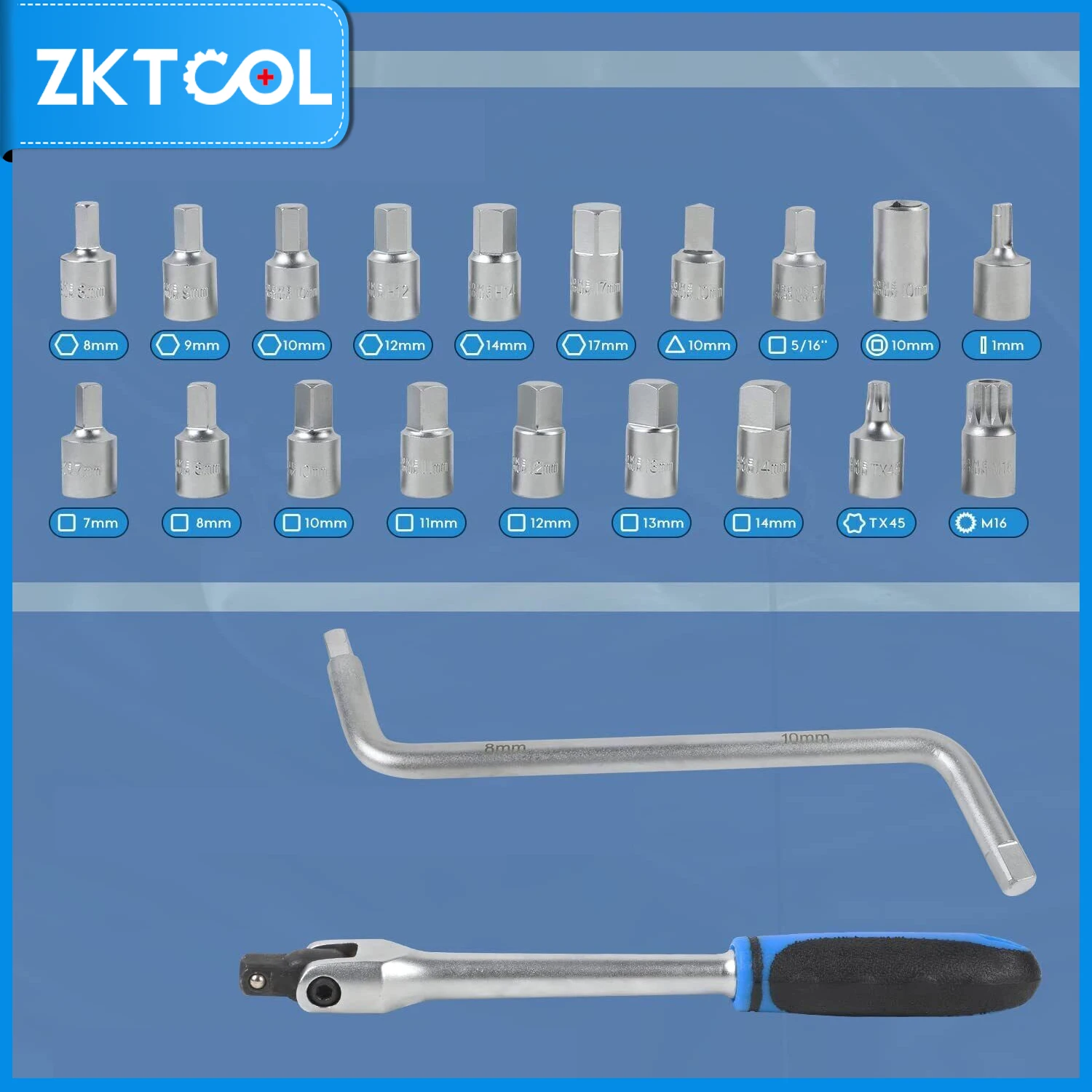 Набор патронов для автомобильного масла 3/8 дюйма 21 шт.