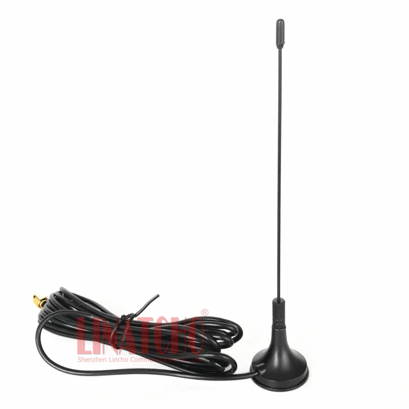 400-470MHz UHF Omni Magnetic Base Walkie Talkie Antenna Extension SMA Male Connector with 3 Meters Cable