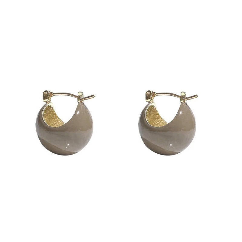 

PTQASP New Luxury Round Drop Glaze Hoop Geometric Dangle Earrings 2023 Female Elegent Jewelry Gifts Girl's Unusual Enamel