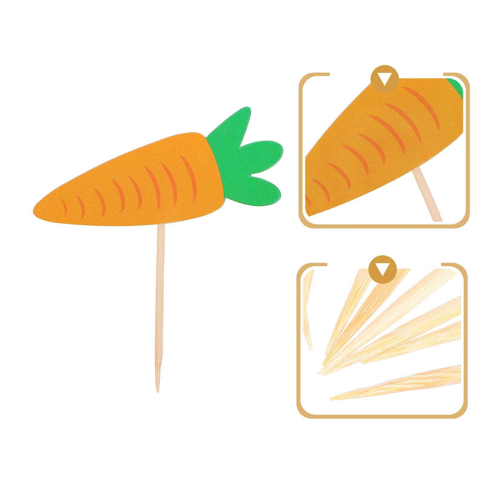 

Cupcake Supplies Cartoon Cake Decorations Easter Party Picks Rabbit Carrot