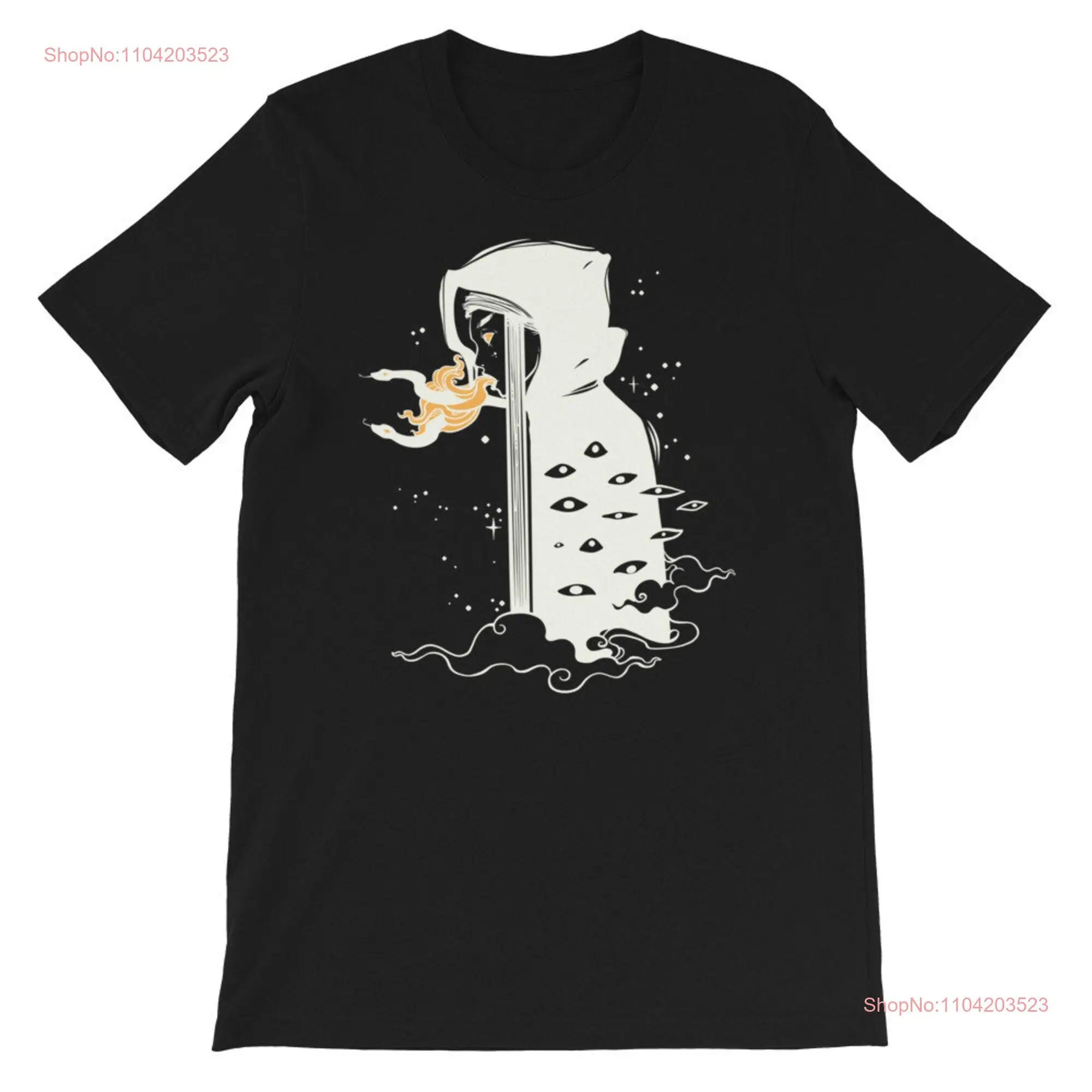 Футболка Ведьма и змеи Готический фестиваль Художественная одежда с длинными