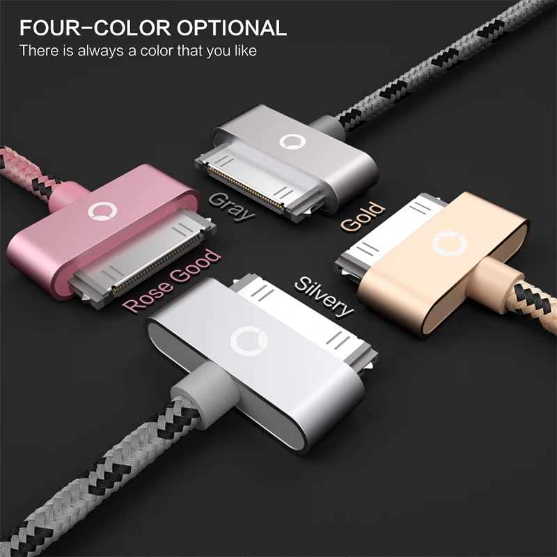 

USB Cable Charge Fast Charging for iphone 4 s 4s 3GS 3G iPad 1 2 3 iPod Nano itouch 30 Pin Charger adapter Data Sync cord