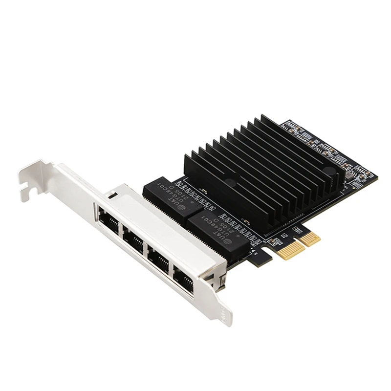 

4Ports Gigabit Pciex1 Network Card 82571 Chip Ethernet PCIE RJ45 10/100/1000Mbps Adapter Card With Heat Sink For Desktop