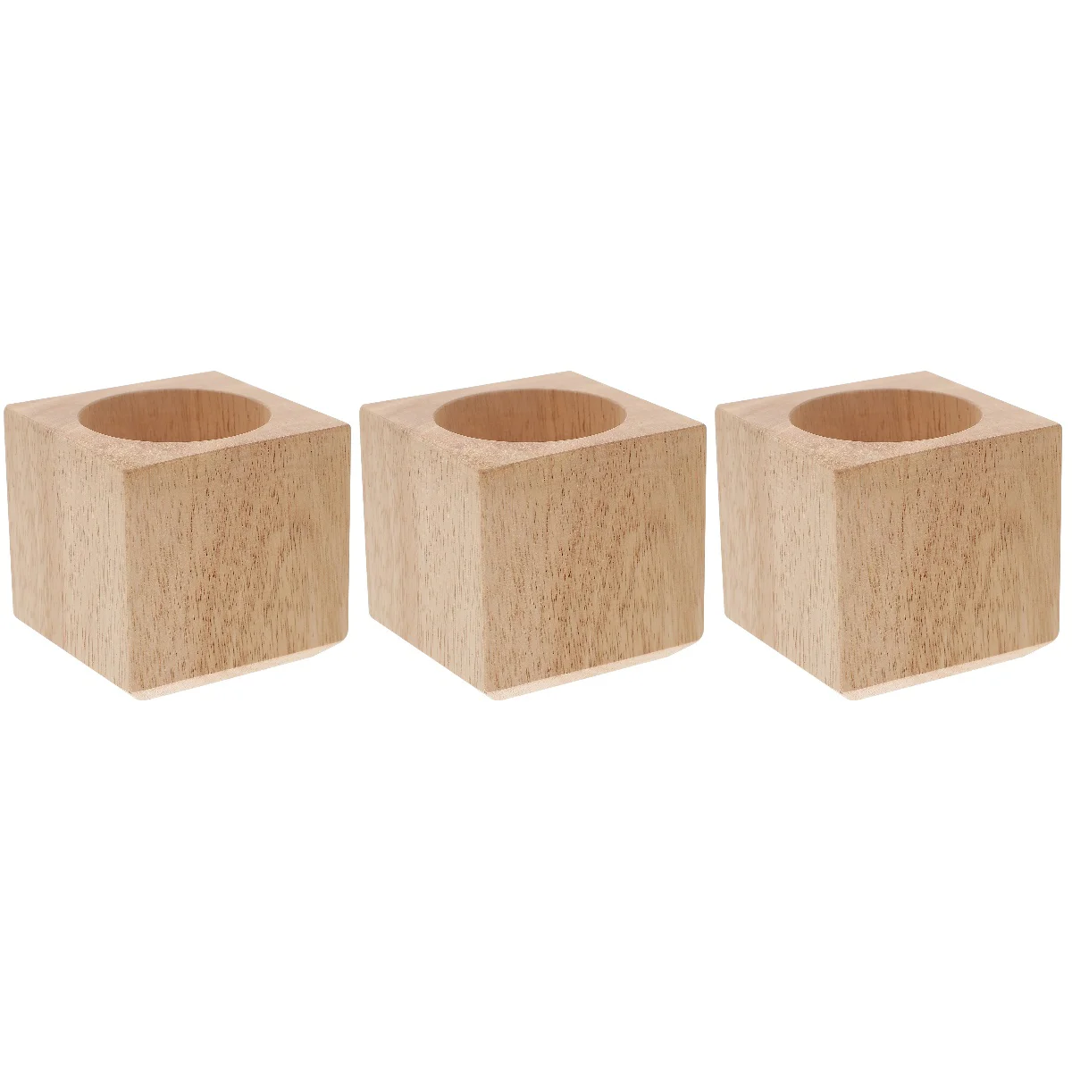 

3pcs Wooden Planter Box Flower Pot Small Pot Artificial Box Home Decoration