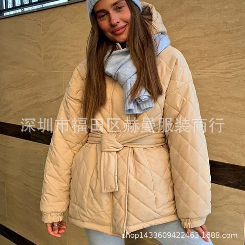 Winter Women's Cold Coat Luxurious Parkas Super Hot Hooded Padded Jacket Mid Length Coat Loose Cheap Wholesale Jacket New
