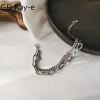 fashion simple adjustable couple bracelets bangles for women double row link chain bracelet stars love heart party gifts 1037