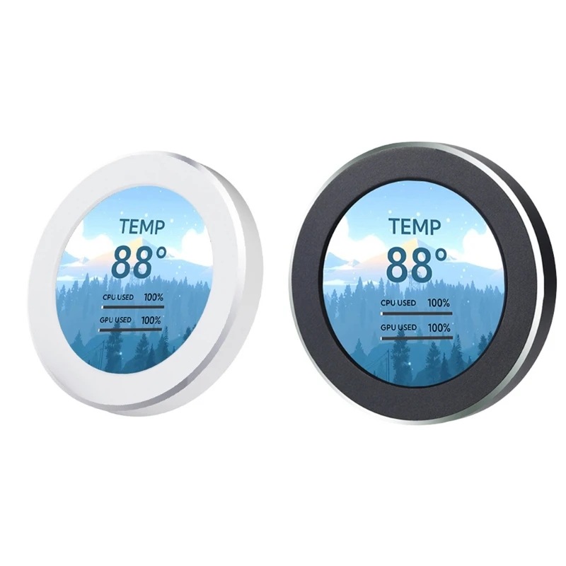 

2.1 Inch IPS USB Secondary Screen 480x480 USB Water-Cooled Round LCD Display CPU GPU Memory Card HDD Monitoring 360°-