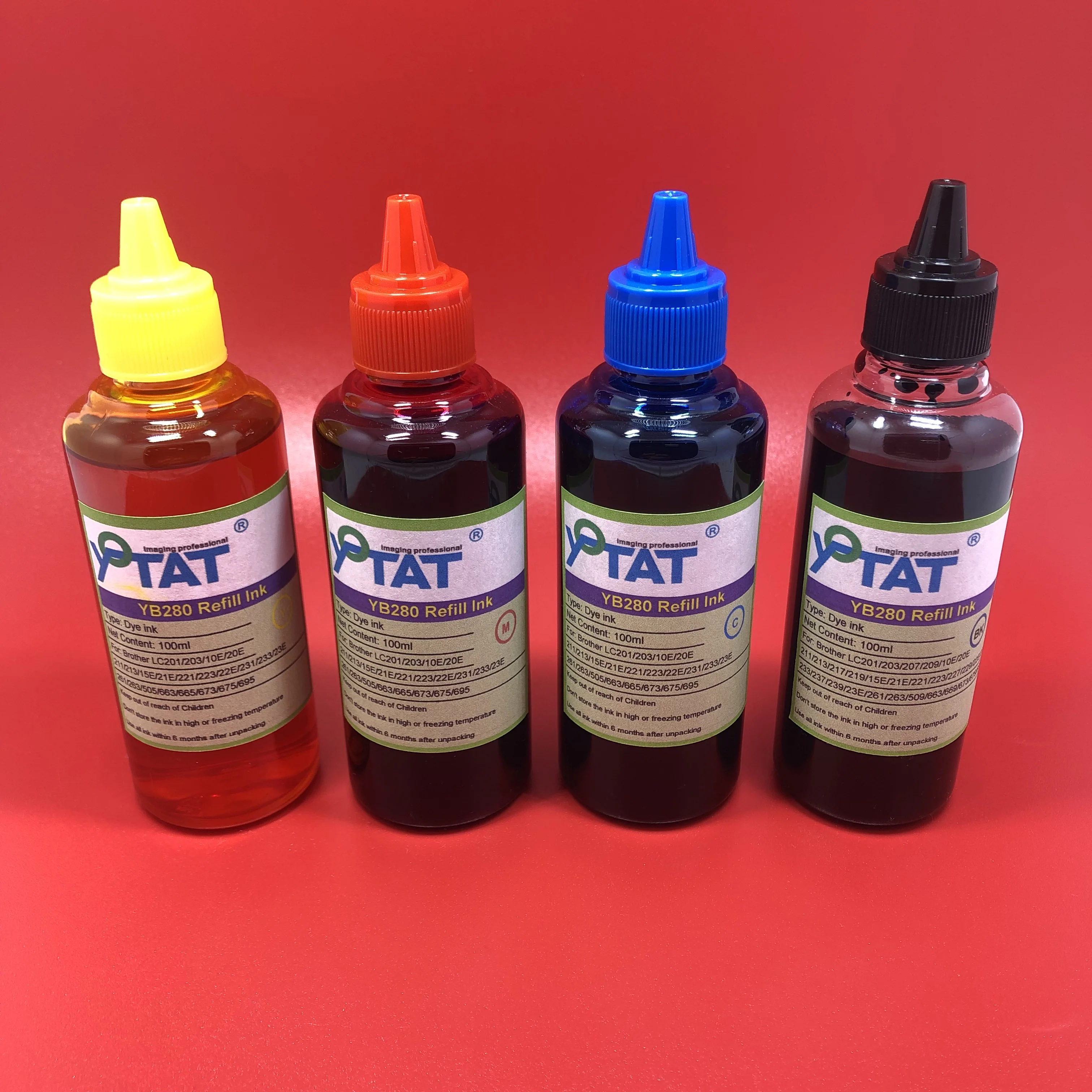 Специальные красящие чернила YOTAT 4 × 100 мл для Brother LC209 LC207 LC205 LC219 LC217 LC215 LC229 LC227 LC225 LC239