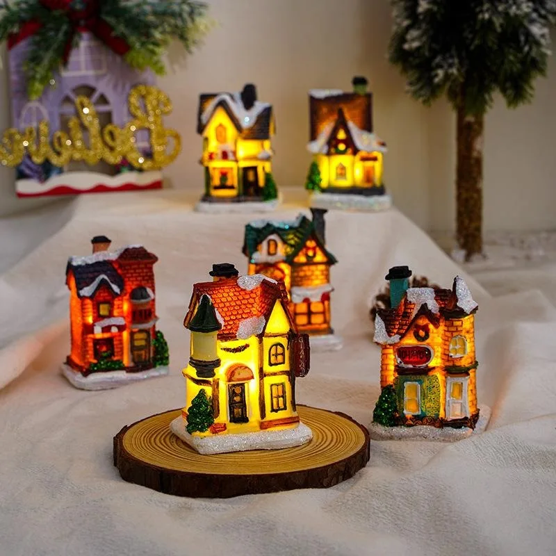 

Christmas Light House kerstdorp Christmas village For Home Xmas Gifts Christmas Ornaments New Year 2022 Natale Navidad Noel