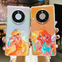 girl winx catoon clubs phone case for samsung a51 a52 a71 a12 for redmi 7 9 9a for huawei honor8x 10i clear case