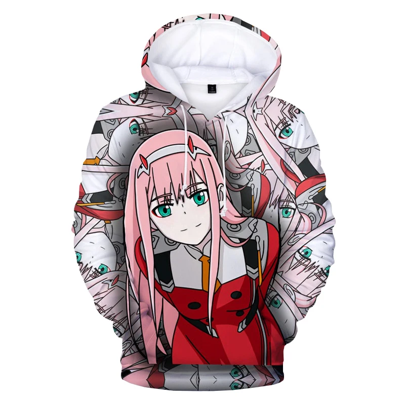 

DARLING in the FRANXX 3D Hoodies Anime Zero Two Hoodie Sweatshirts Boys Girls Cute Clothes Men Women Streetwear Cool Pullover