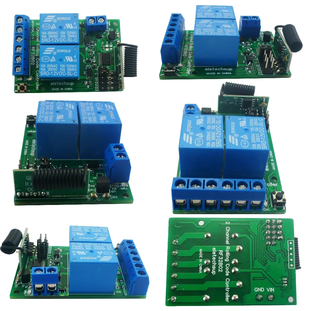 Безопасный пульт дистанционного управления 2CH 433M контроллер бесключевого