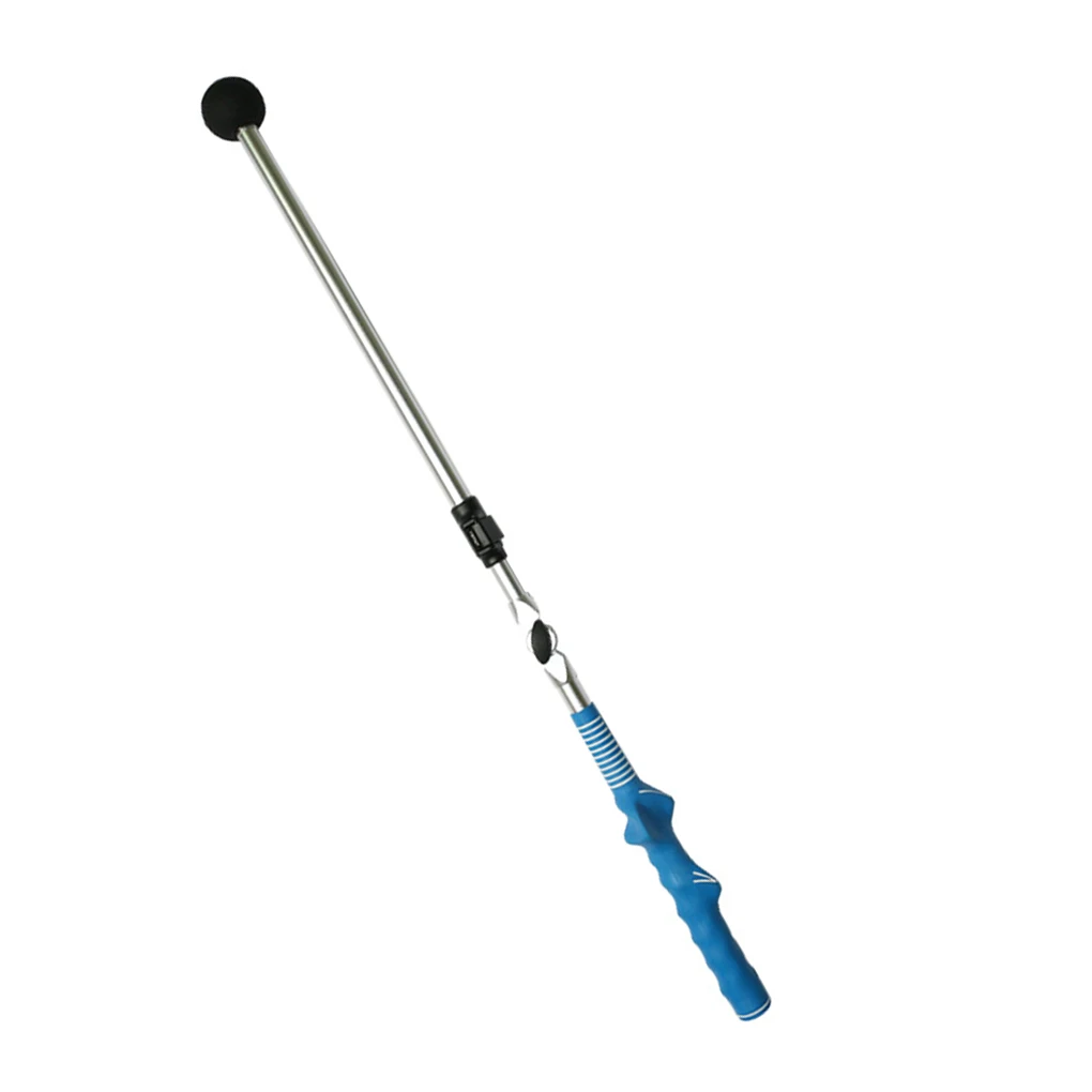 

Golf Club Training Prop Swing Stick Fine Workmanship Telescopic Design Foldable Convenience Sporting Supplies Blue grip