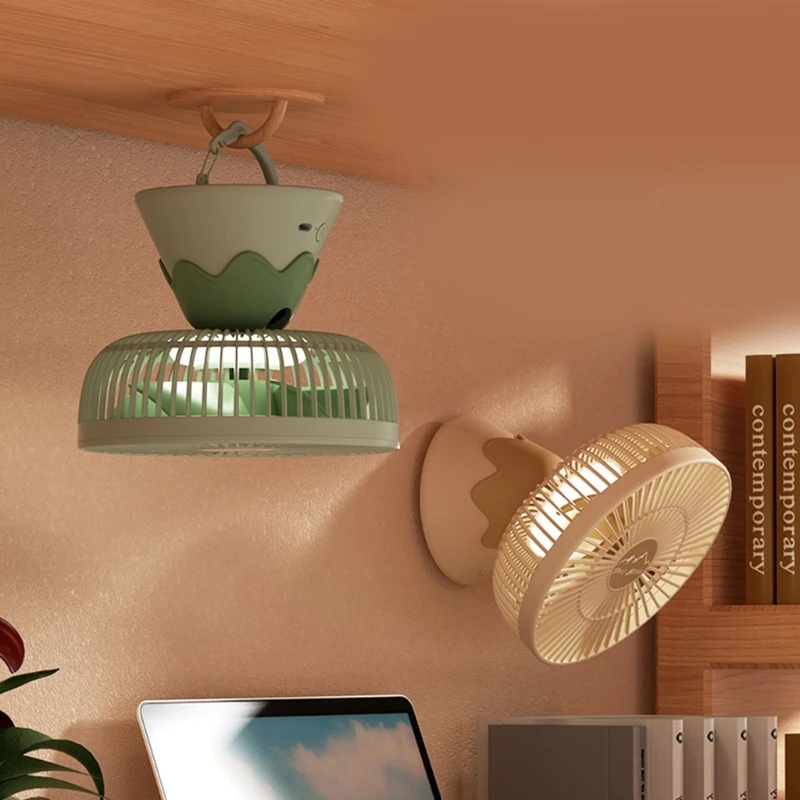 

Portable LED Camping Lantern Ceiling Fan Rechargeable Camping Tent Fan Light for Camping Hiking Emergency- Light 1200mAh