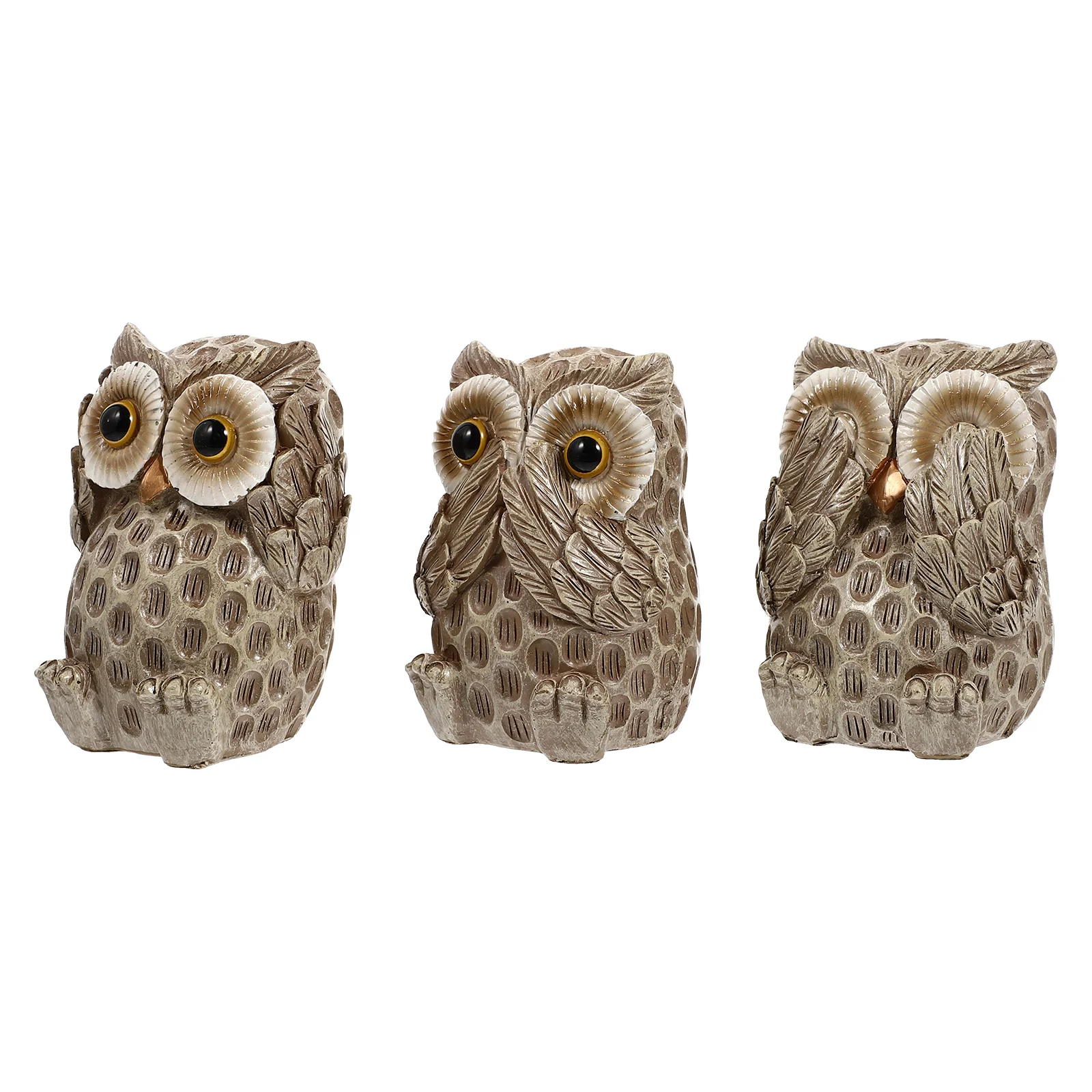 

3Pcs Creative Practical Desktop Ornament Resin Model Resin Desktop Crafts