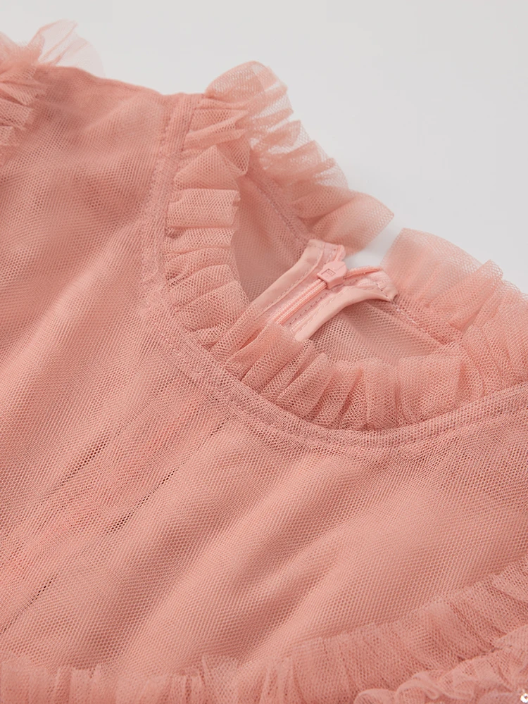 Женское длинное Сетчатое платье Seasixiang дизайнерское бальное с круглым вырезом