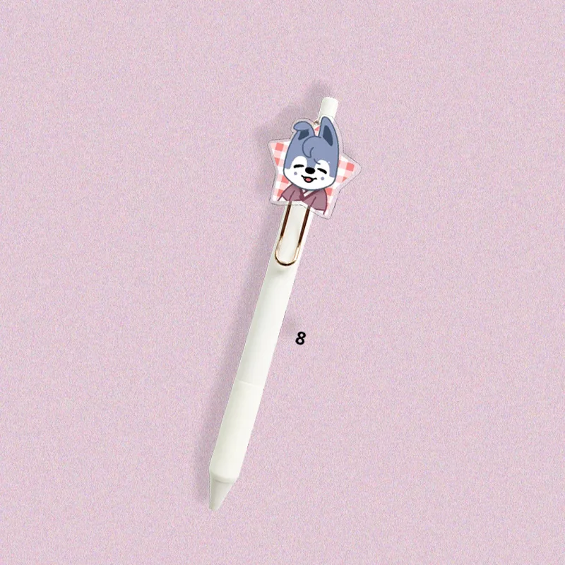 Фото Ручка-стилус SKZOO Periphery Cartoon Press The Neutral Pen Signature Pen с изображением SKZ Felix, HyunJin, Bang Chan, Woojin, Changbin, Lee Know, Han Seungmin №1