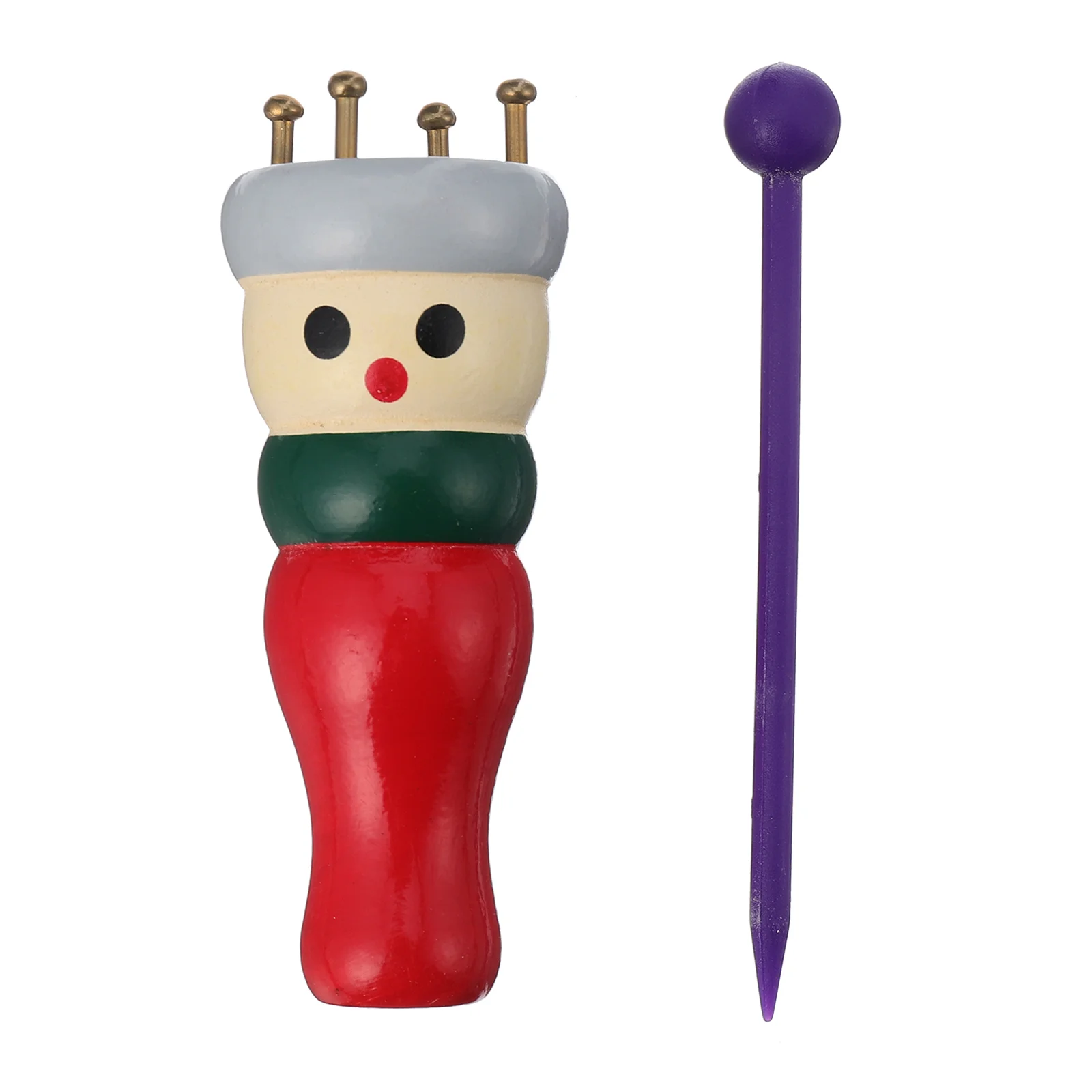 

Knitting Spool Knitter French Wooden Loom Woodtool Kidsmachine Tower Dolly Automatic Corking Weaving Carfts Diy Wool Kit Toy