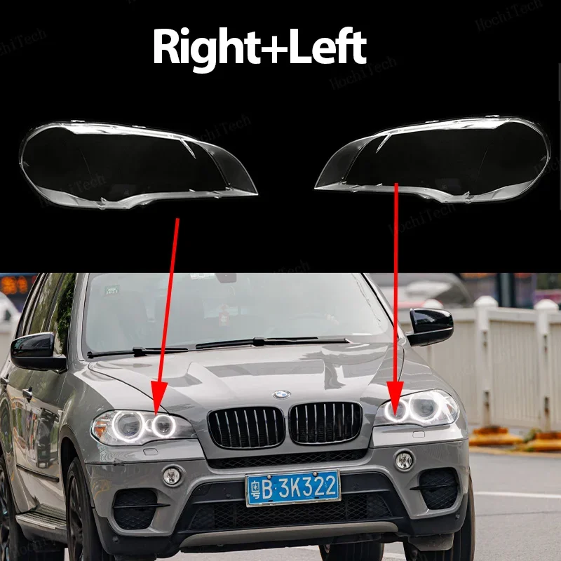 

Крышка фары для BMW X5 E70 2007-2013, прозрачный корпус, передние фары, корпус, стеклянная крышка лампы