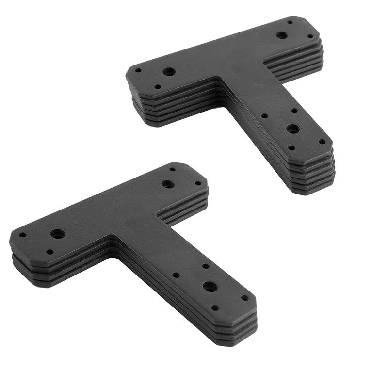 

Т-образные соединители для колонны-T-образные плоские прямые стальные кронштейны черного цвета толщиной 4 мм для соединительных пластин