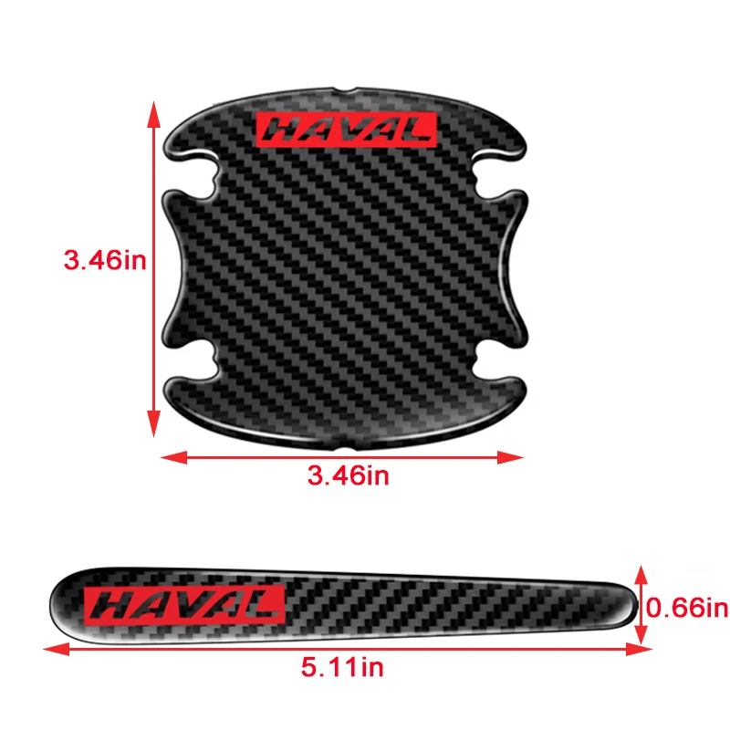 Защита от царапин на дверную ручку автомобиля из углеродного волокна для Volvo V50 Fh