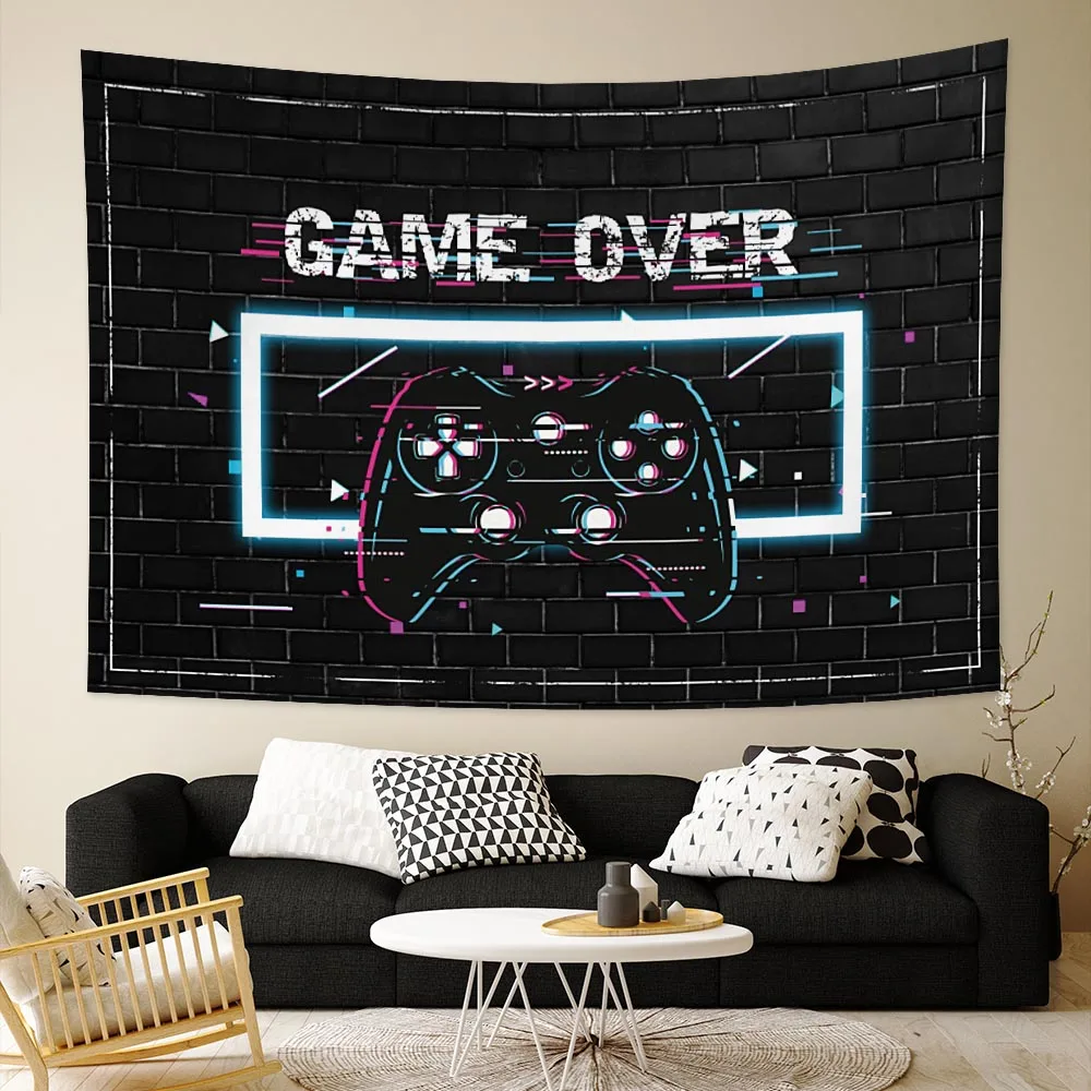 

Colorful Gamepad Game Player Tapestry Wall Hanging Witchcraft Bedroom Aesthetics Room Decor Yoga Beach Bedroom Decoration