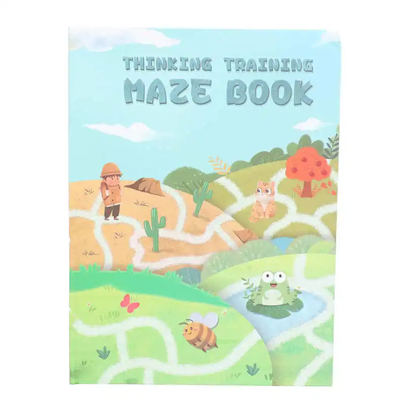 

Mazes Workbook Hand Eye Coordination Kids Mazes Book Logical Reasoning with Pen for Ages 2 To 8